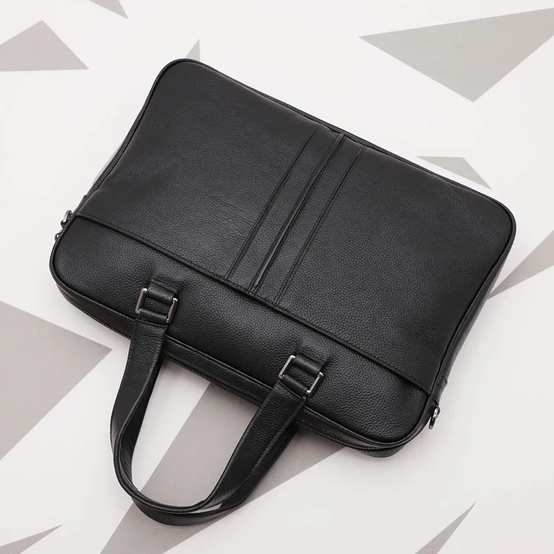 Деловая Мужская сумка повседневная из натуральной кожи большой