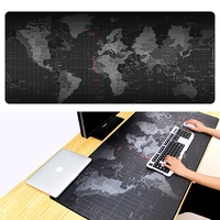hot selling large world map gaming mouse pad lockedge natural rubber mouse mat for laptop computer keyboard pad desk pad