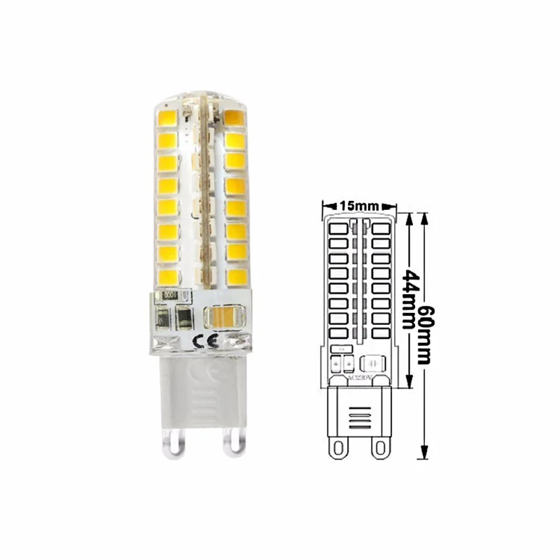 2 шт. G9 светодиодный лампы 5 Вт 6 9 10 Светодиодный светильник AC220 240V 3014 2835 SMD лампочки