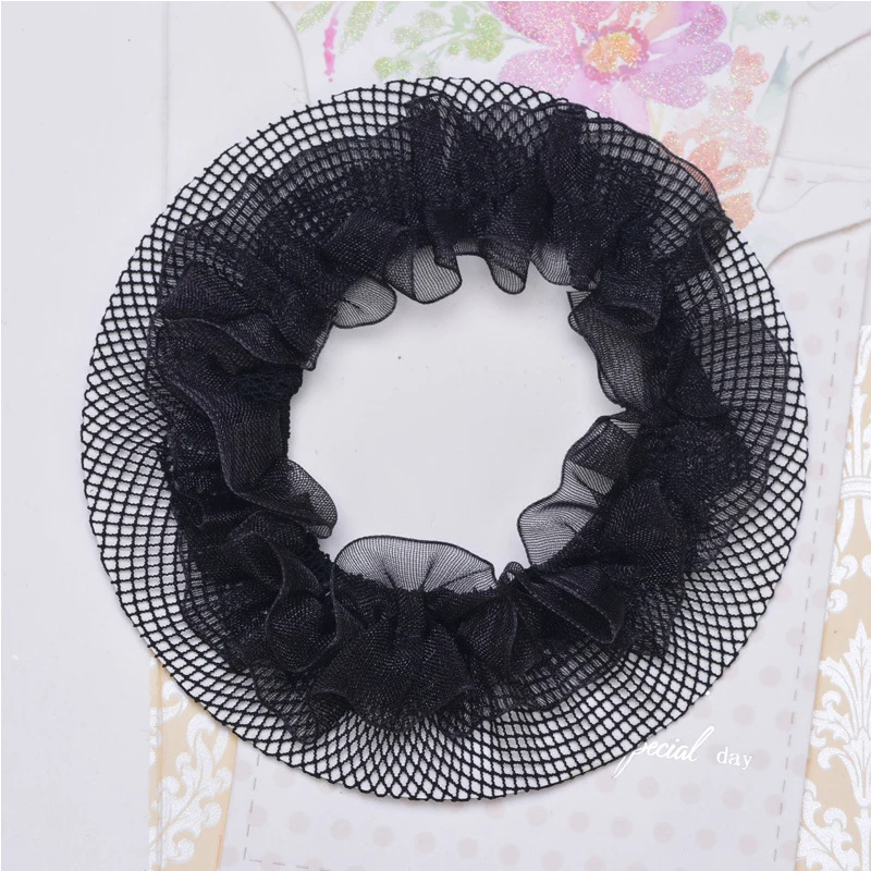 10 шт./компл. Женская юбка для волос сетка пучка черного цвета женщин хвоста|Сетки