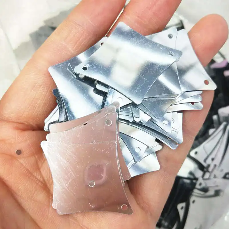 29x36 Silver 100 шт свободные плоской Блестки для рукоделий шторы «сделай сам» Аксессуары Свадебные украшения Свободные блестка - Цвет: 29x36 Silver