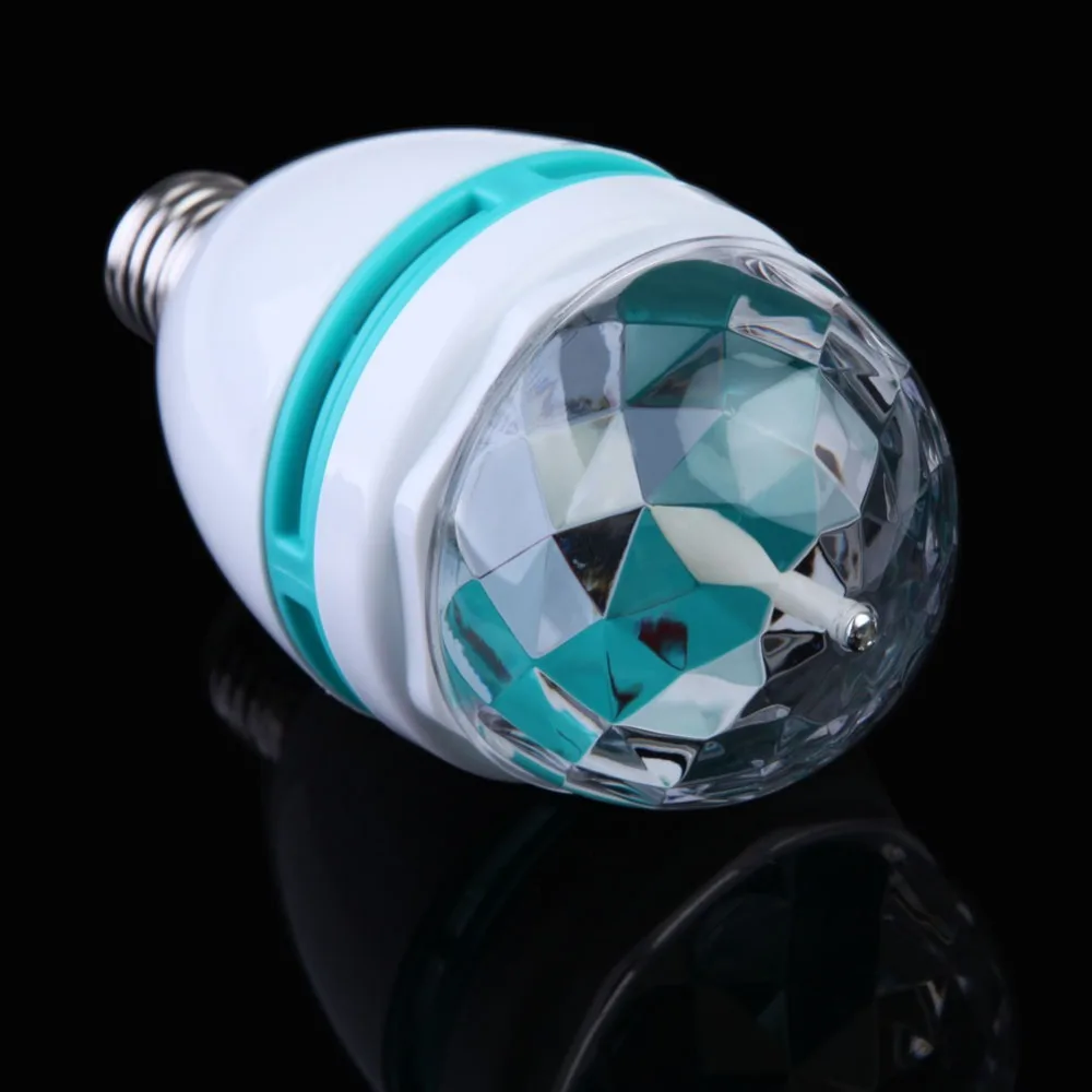 Новый E27 3 Вт RGB светодиодный светильник сценический цветной Авто вращающийся
