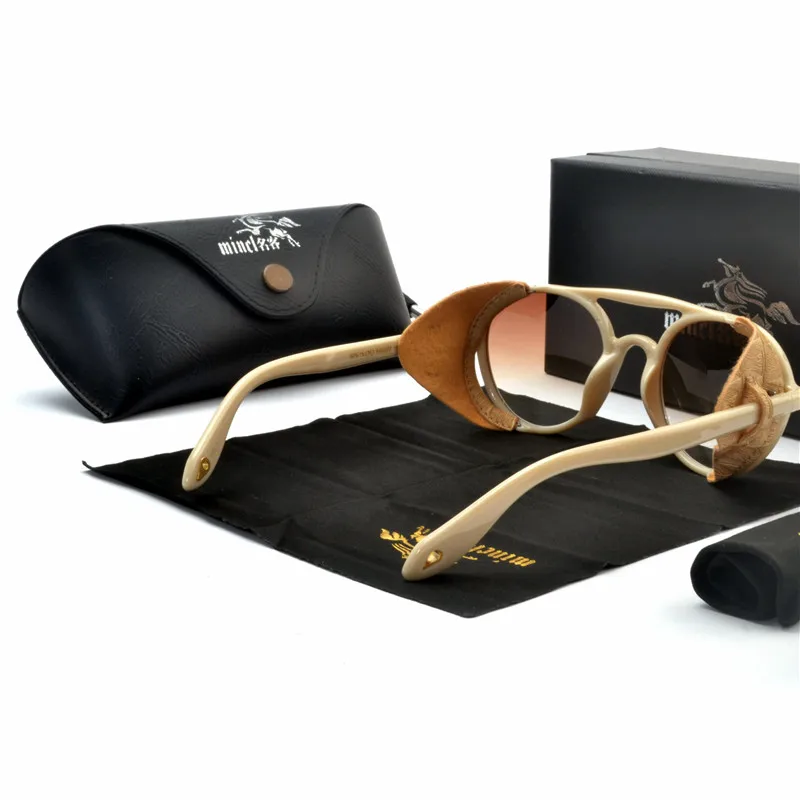 Солнцезащитные очки оверсайз в винтажном стиле женские круглые панк модные