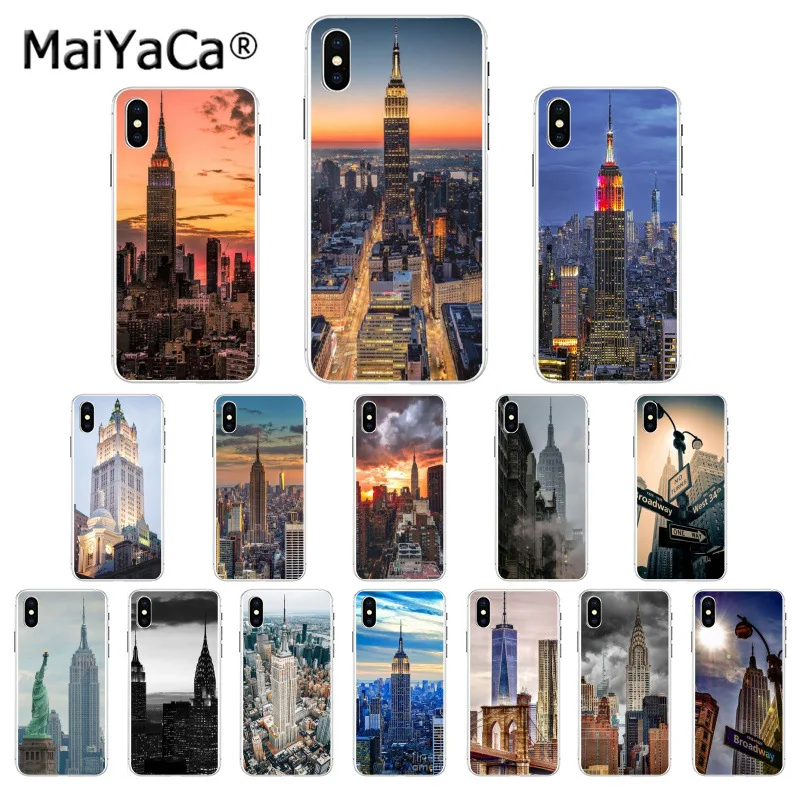 Чехол для телефона Maiyaca New York Empire State Building iphone SE 2020 11 pro X XS MAX 66S 7 7plus 8 8Plus 5S XR|Бамперы| |