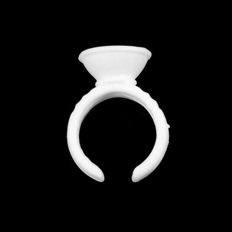 Small size 100 x Disposable Adhesive Eyelash Pallet Holder Set Glue Ring for Extension Tattoo Pigment | Красота и здоровье