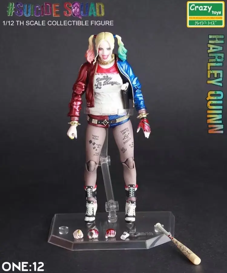 Сумасшедшие игрушки 1:12 отряд самоубийц Харли Квинн и Джокер BJD фигурка коллекционная игрушка 7 дюймов 18 см