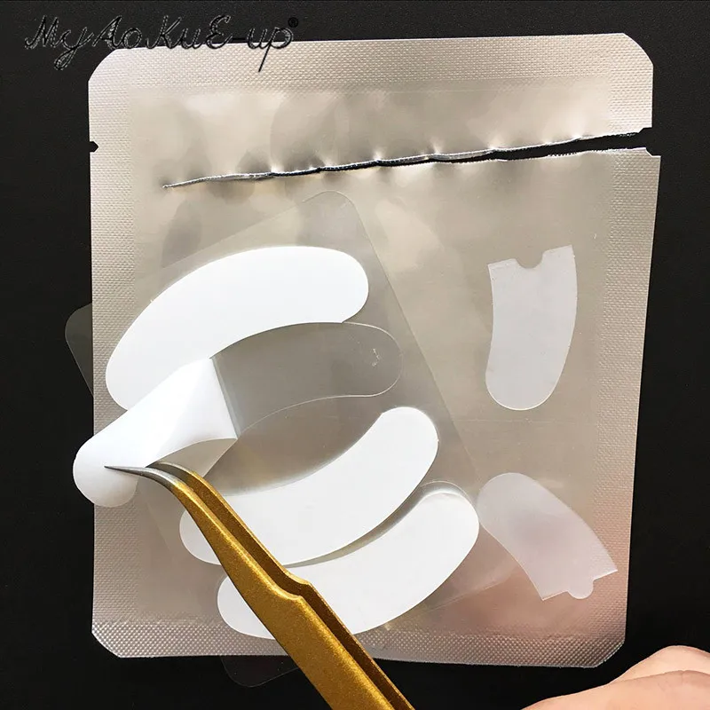 Новое поступление 50 пакет ресницы расширение тонкий площадку для глаз 3D силикона