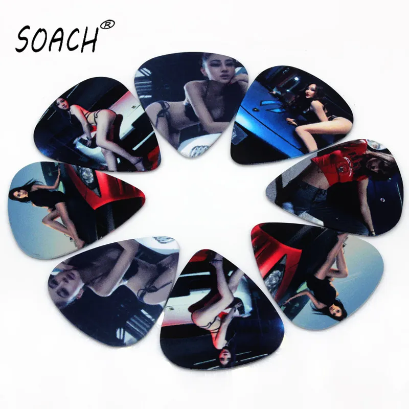 Фото SOACH 50 шт. 1,0 мм Изысканная Милая секс-модель автомобиля Высокое качество микс гитара весла аксессуары для гитары укулеле бас №1