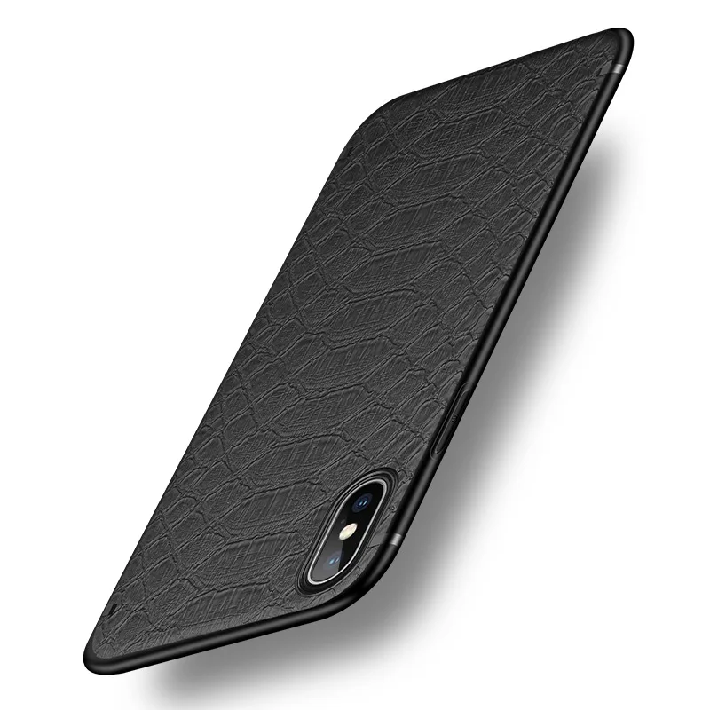 Stelllife мягкий чехол для телефона из ТПУ с текстурой крокодила iPhone XR X XS Max бизнес