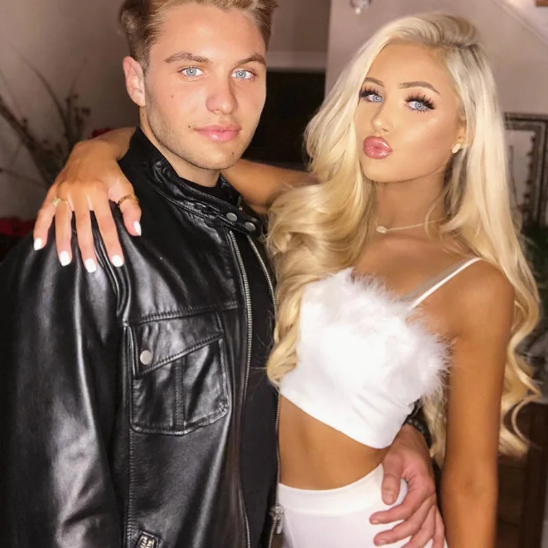 Майка женская из искусственного меха пикантный укороченный топ на бретелях