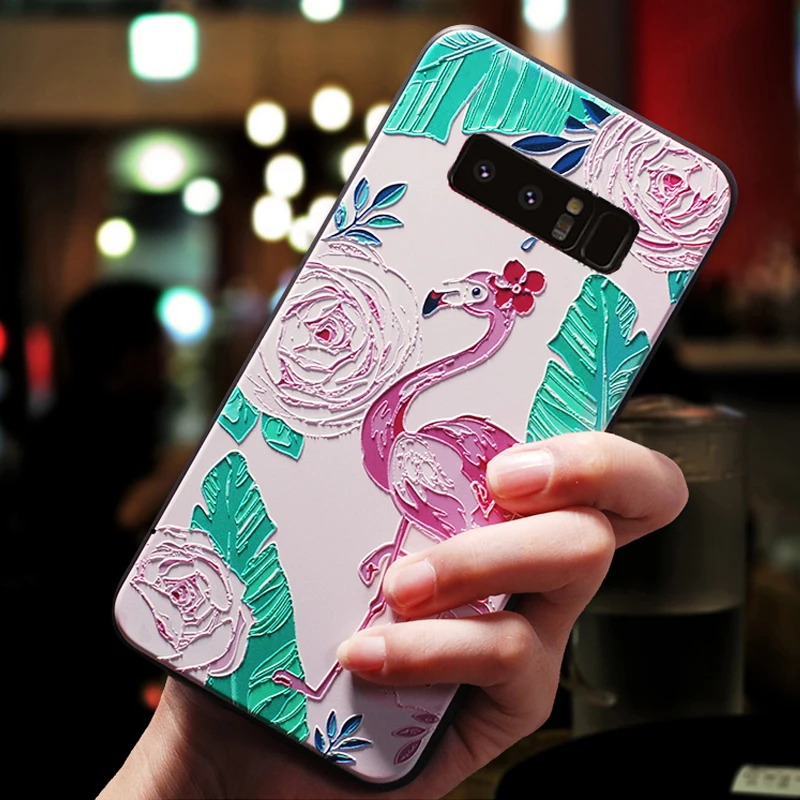 YonLinTan 3D coque крышка чехол для samsung galaxy Note 8 Note8 мультфильм на силиконовые Роскошные 360
