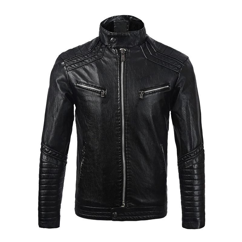 Высококачественная мотоциклетная кожаная куртка повседневная мужская замшевая