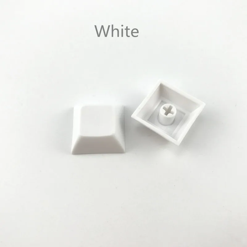 Прохладный Джаз pbt keycap dsa 1u смешанный цвет зеленый желтый синий белый прозрачный колпачки для игр механическая клавиатура - Цвет: white