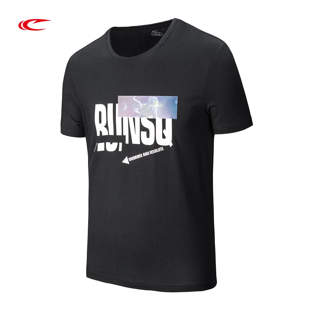 SAIQI 2019 Summer Fashion Letter Print Men Tshirt Korean Slim Black White Short Sleeve Sport Running Tee 118351 | Спорт и