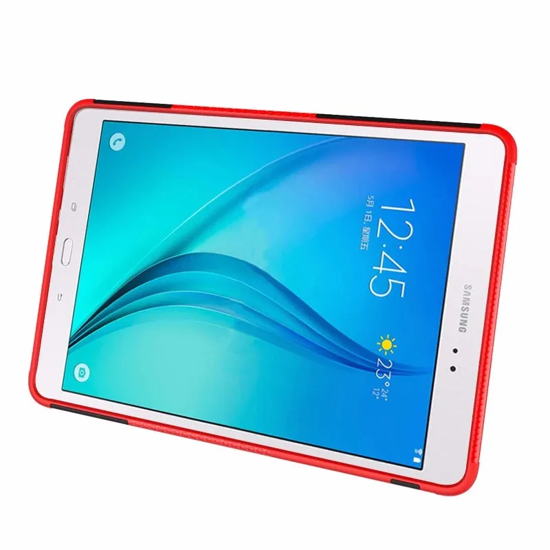 Чехол для SAMSUNG Galaxy Tab A, 9,7 дюймов, планшет, SM-T555, T550, 555, 550, гибридный, с подставкой, жесткий, силиконовый, резиновый, армированный, чехол, в подарок, 3 в 1