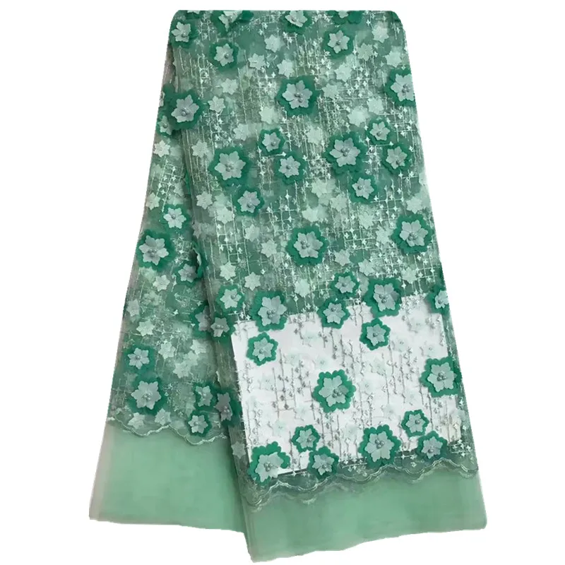 High End 3d Лента Кружевной Ткани Вышитые Аппликация Тюль Сетка Кружева Темно-Синий