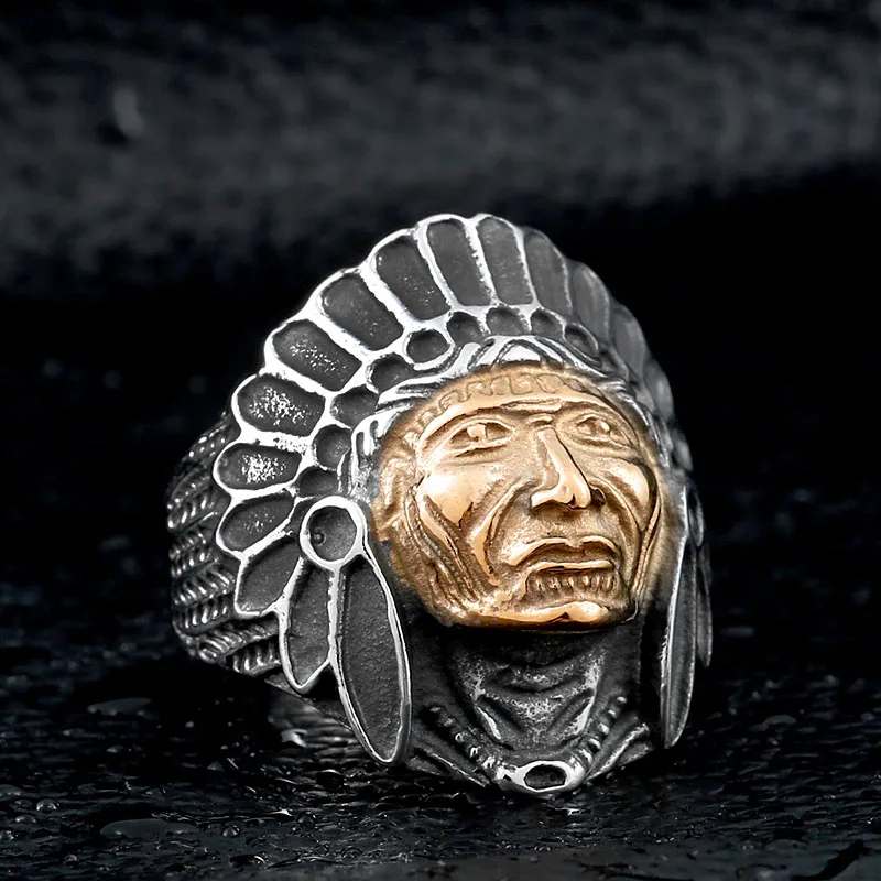 Stainless Steel chief ring Indiana Rider Fashion Men's Skull Ring men punk jewelry | Украшения и аксессуары