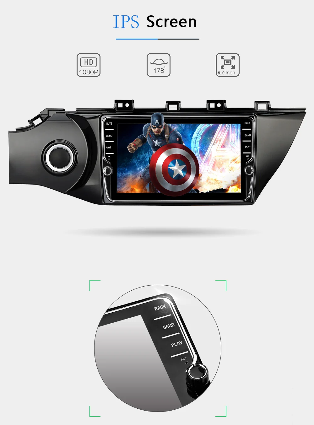 Funrover 2G+ 32G четырехъядерный android 8,0 автомобильный dvd-плеер Мультимедиа gps навигация для Kia k2 стерео радио видео auido wifi
