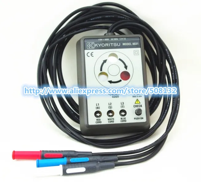 Kyoritsu 8031CE индикатор фазы ассортимент 3-фазный источник питания от 110V до 600V |