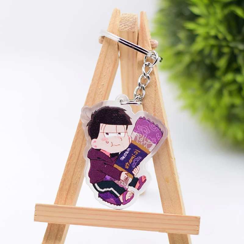 03 Osomatsu-san брелок двухсторонний брелок акриловый кулон аниме аксессуары брелок с фигурками из мультфильмов - Цвет: 03