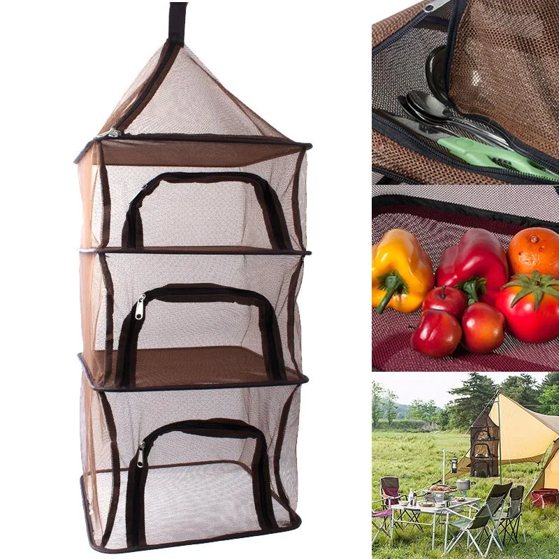 4-слойная подвесная Сухая Сетка складная сетчатая корзина для хранения сушилка