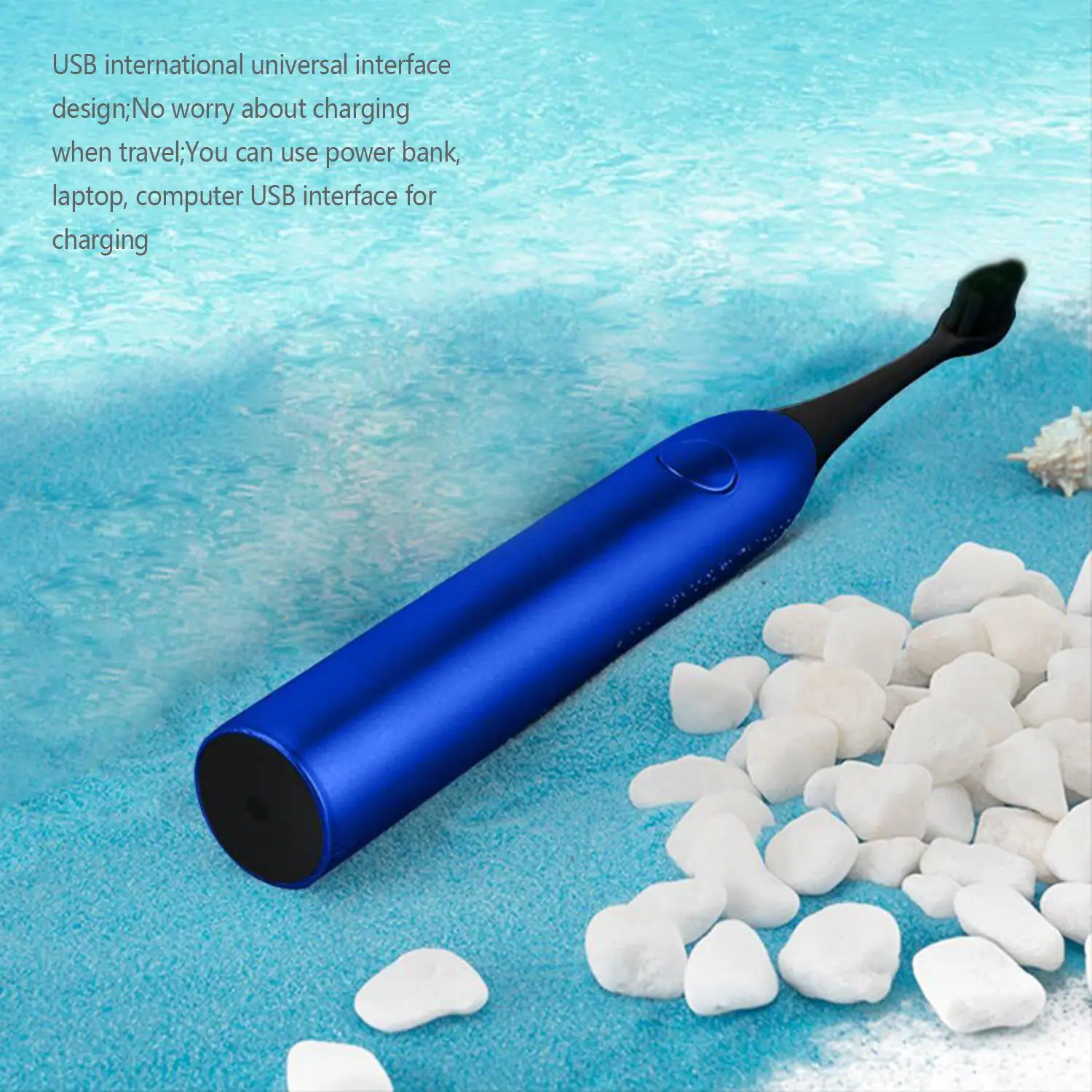 Взрослый Электрический IPX7 водонепроницаемый зубная щетка USB Индукционная