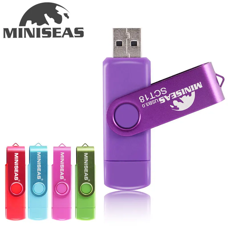 Новый Usb 3 0 miniseas OTG USB флешка 8 ГБ 16 32 64 128 флешки высокая скорость Флеш накопитель