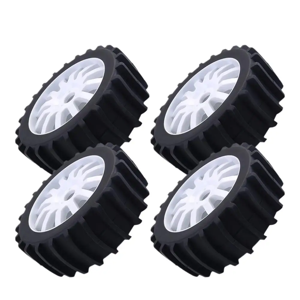 White 4 шт. 1/8 RC Внедорожные багги снег песок весло шины колеса для HSP HPI Baja - Цвет: White