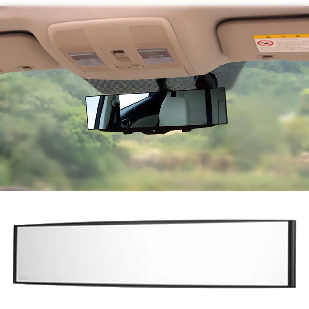 Универсальное зеркало заднего вида с широкой кривой и внутренней клипсой 300 мм