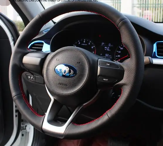 

Чехол на руль из натуральной кожи для kia rio 2017 2018