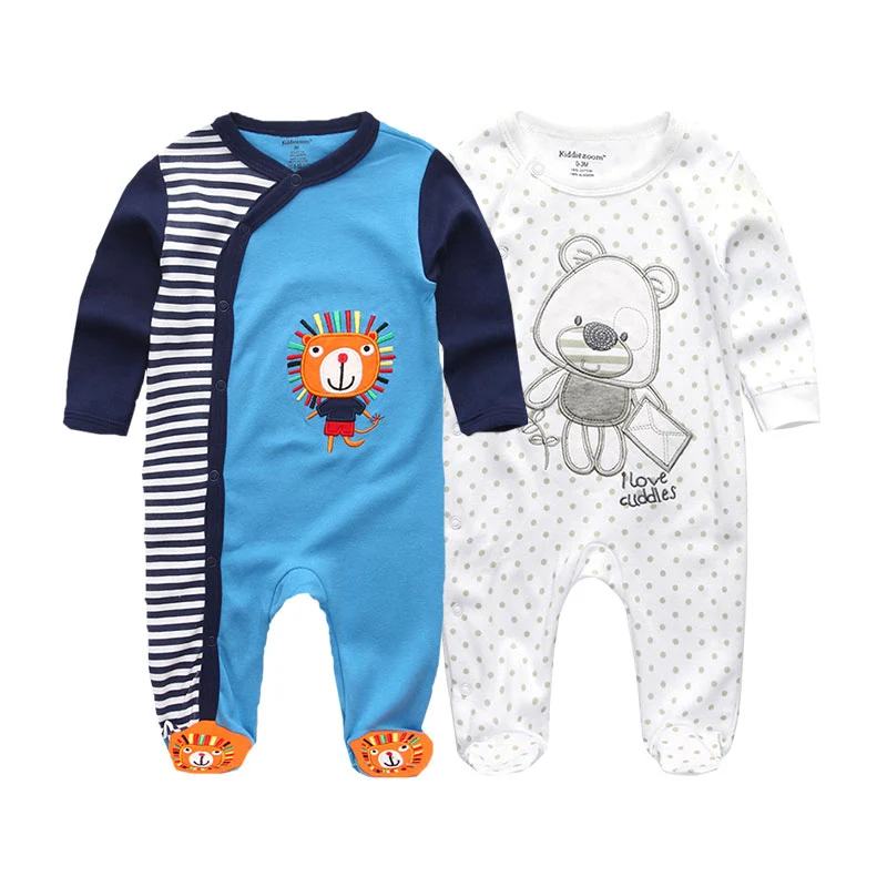 Baby Rompers2077 2 шт./партия, одежда для мальчиков с единорогом одежда для маленьких девочек боди для новорожденных Roupa de малыш Bebe одежда из хлопка для маленьких детей - Цвет: Baby Rompers2077