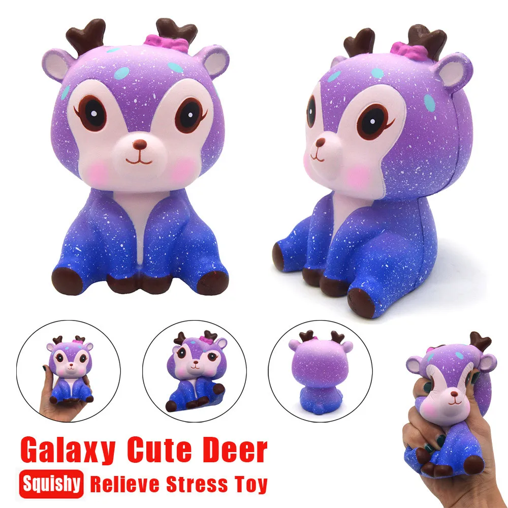 11 см Galaxy милый олень крем Ароматические Squishy замедлить рост сжатие ремень Дети