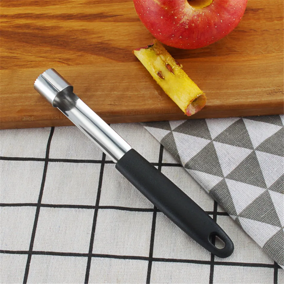 VOGVIGO Hot Sale! Black Stainless Steel Fruit Apple Pear Corer remover Slicers Cutter Kitchen Tool high quality