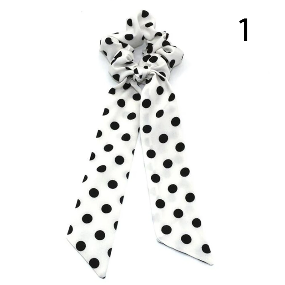 Женский шарф для волос с цветочным принтом и бантом аксессуар девочек повязка на