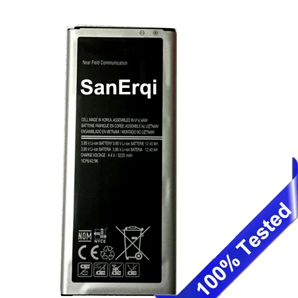 

SanErqi EB-BN910BBE For Samsung Galaxy NOTE 4 IV SM-N910 N910A N9100 3220 mAh EB-BN910 Battery