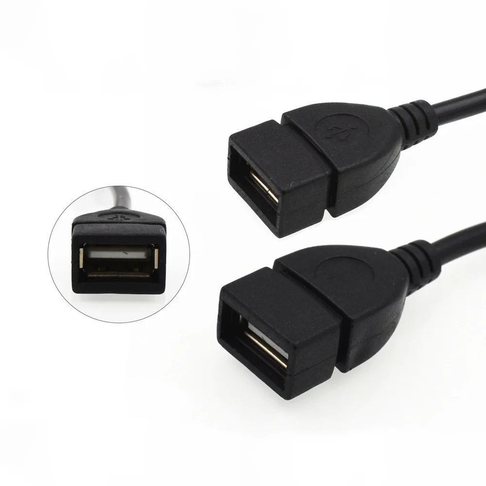 Переходник OTG с прямым углом 13 см USB A мама Micro B папа черный для телефонов Samsung LG Xiaomi