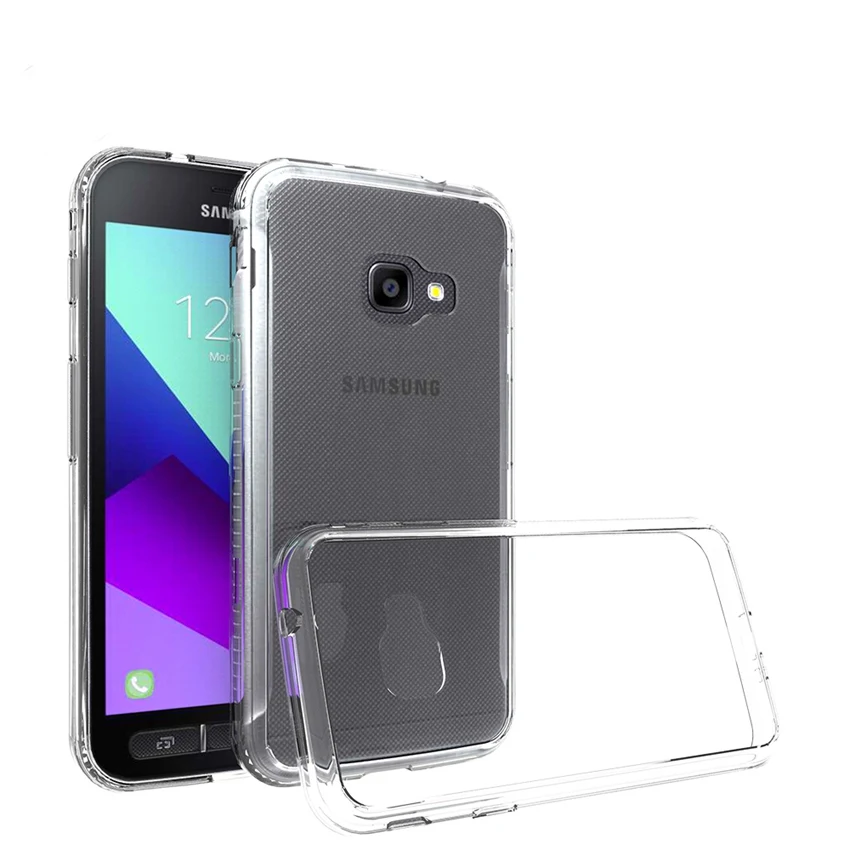 Мягкий силиконовый чехол из ТПУ/поликарбоната для samsung Galaxy Xcover 4 Fundas Capa противоударный кристально чистый корпус твердая задняя крышка для X Cover 4 - Цвет: Прозрачный