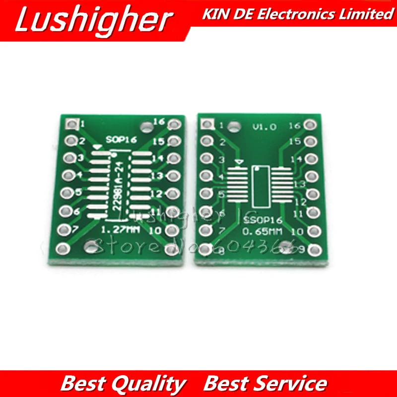 10 шт. TSSOP16 SSOP16 SOP16 к DIP16 переводная плата DIP Pin шаг адаптер|Односторонняя PCB| |