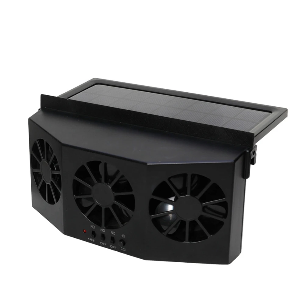 Solar Powered Car Vehicle Ventilation Exhaust Air Summer Cooling Fan Radiator |