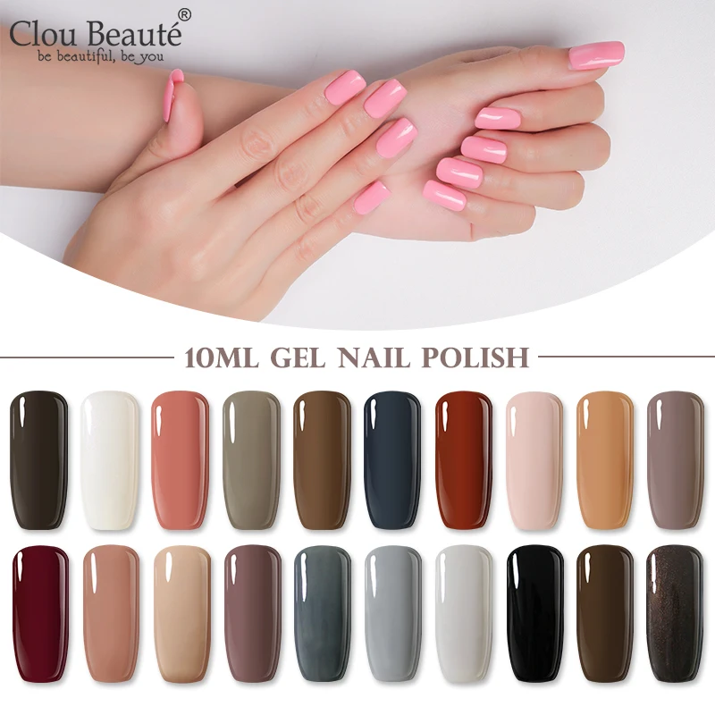 Clou Beaute Гель-лак для ногтей 10 мл УФ светодиодный полуперманентный лак Soak Off Gallak Гибридный гвоздь дизайн основа верхнее покрытие Гель-лак для ногтей