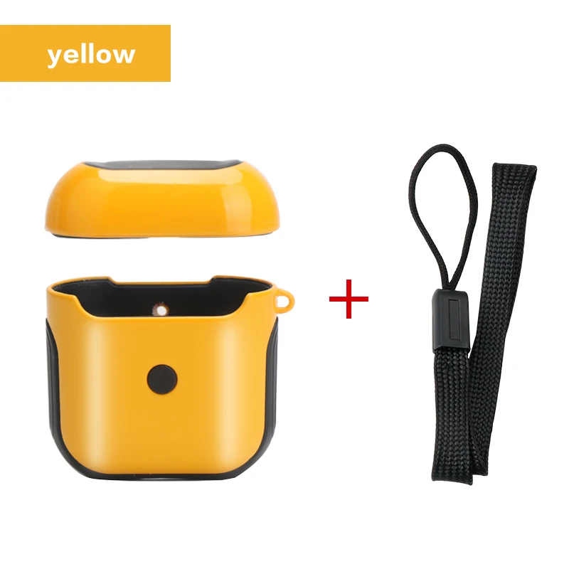 Yellow IKSNAIL для Airpods чехол с беспроводной Bluetooth чехол для наушников для Apple Air Pods чехол для наушников чехол для Airpods 2 - Цвет: Yellow