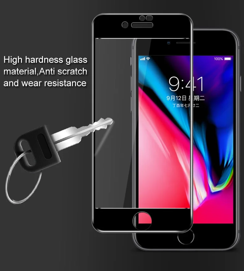 Для iPhone 7 8 Экран протектор IMAK Pro + полный охват закаленное Стекло защитный Плёнки