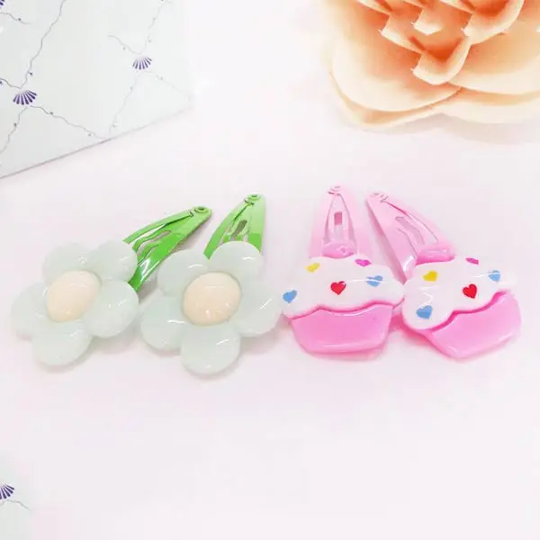 10 шт./лот мультфильм детские заколки для волос маленьких детей с цветочным узором