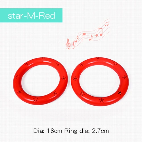 17star Red M Ruizhi Детские звуковые гимнастические кольца для детского сада Утренние упражнения на открытом воздухе спортивные игрушки школьные игры Детские игрушки RZ1056 - Цвет: 17star Red M