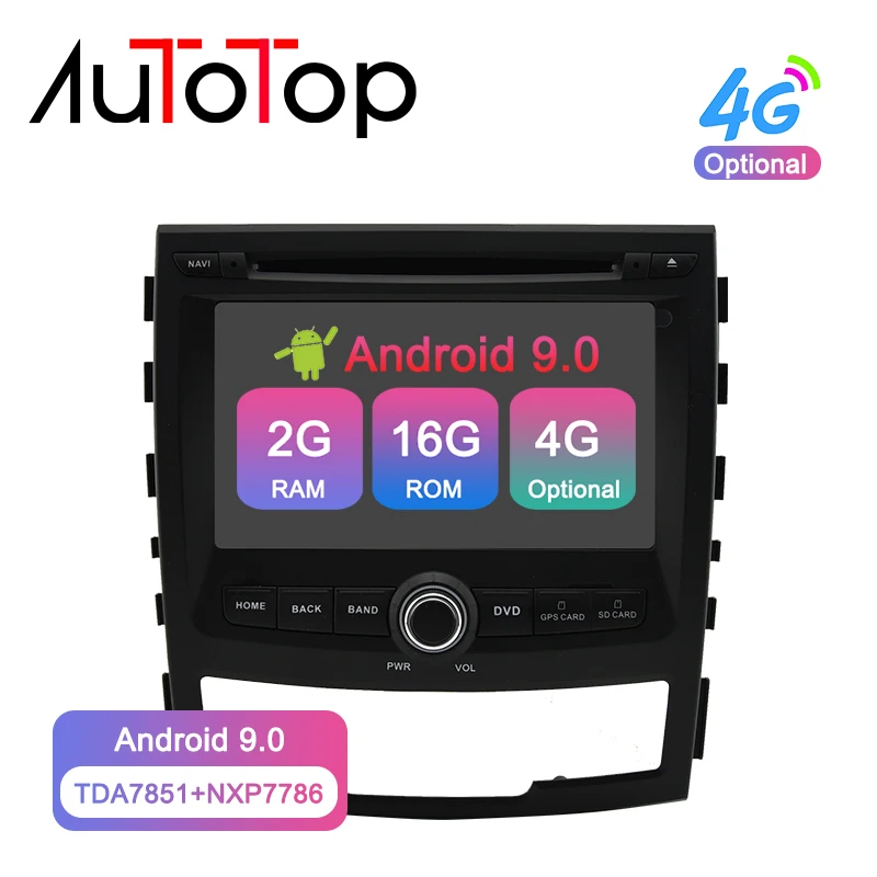 AUTOTOP 2 Din Android 9,0 Автомагнитола для Ssangyong Korando 2011-2013 Автомобильный мультимедийный плеер стерео радио головное устройство 4G RDS Bluetooth