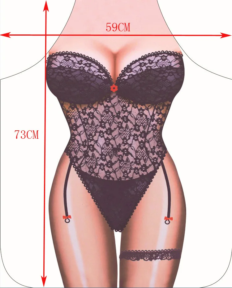 

1PC Sexy Novelty Apron Sexy Kitchen Aprons for Women Funny Naked BBQ Party Bar Aprons Cooking Apron Waiter Cooking Tools NF 001