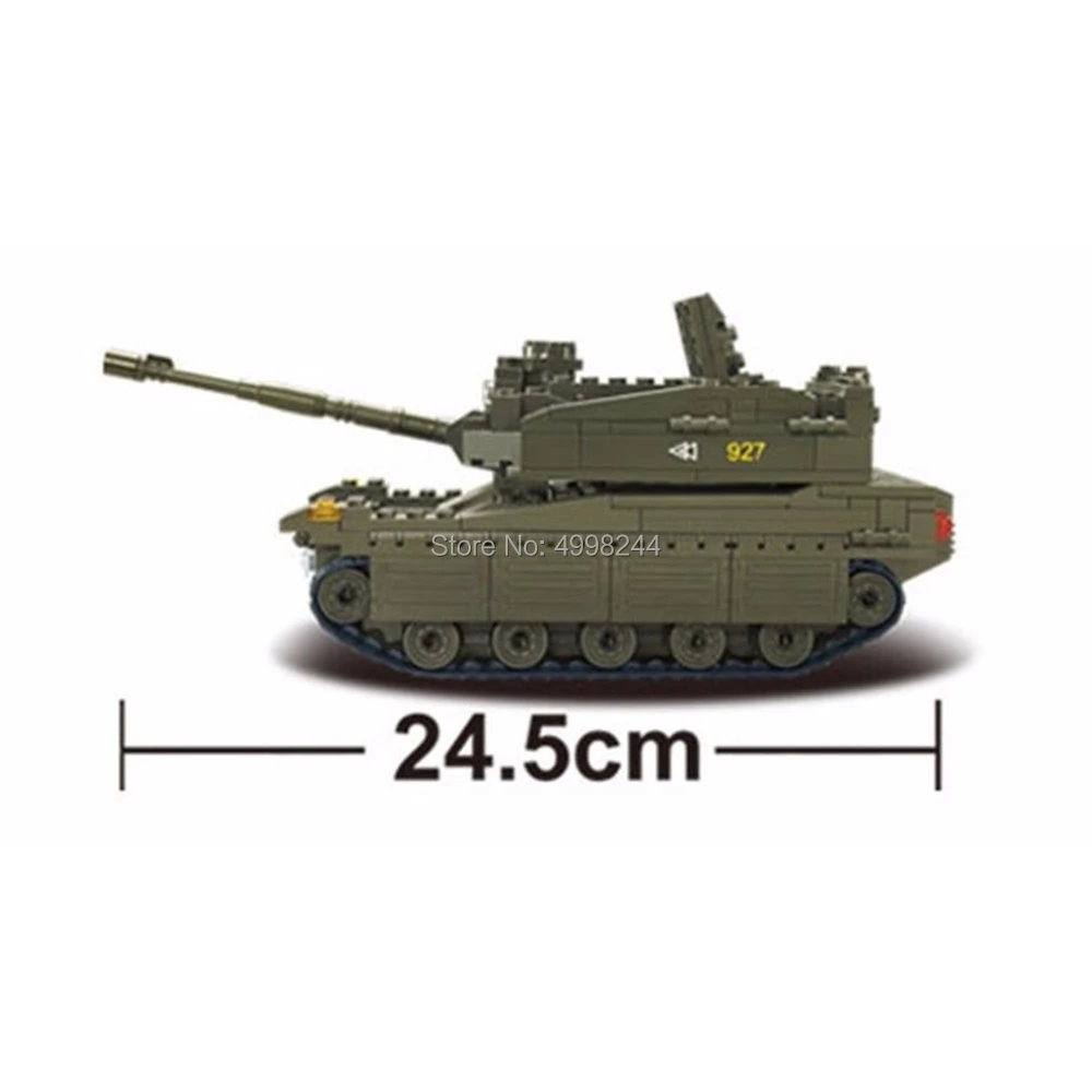 Конструктор sluban 344 шт. военные войны танки армия серия merkava игрушечные