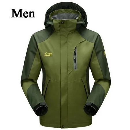 men army green CavalryWalf Открытый водонепроницаемый походные куртки для женщин мужчин альпинистское дождевик кемпинг ветровка треккинг спортивная куртка, AM007 - Цвет: men army green