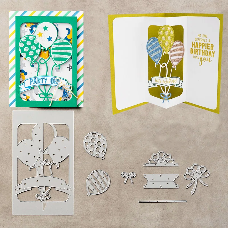 2019 8 шт. воздушный шар всплывающие металлические штампы трафарет для DIY