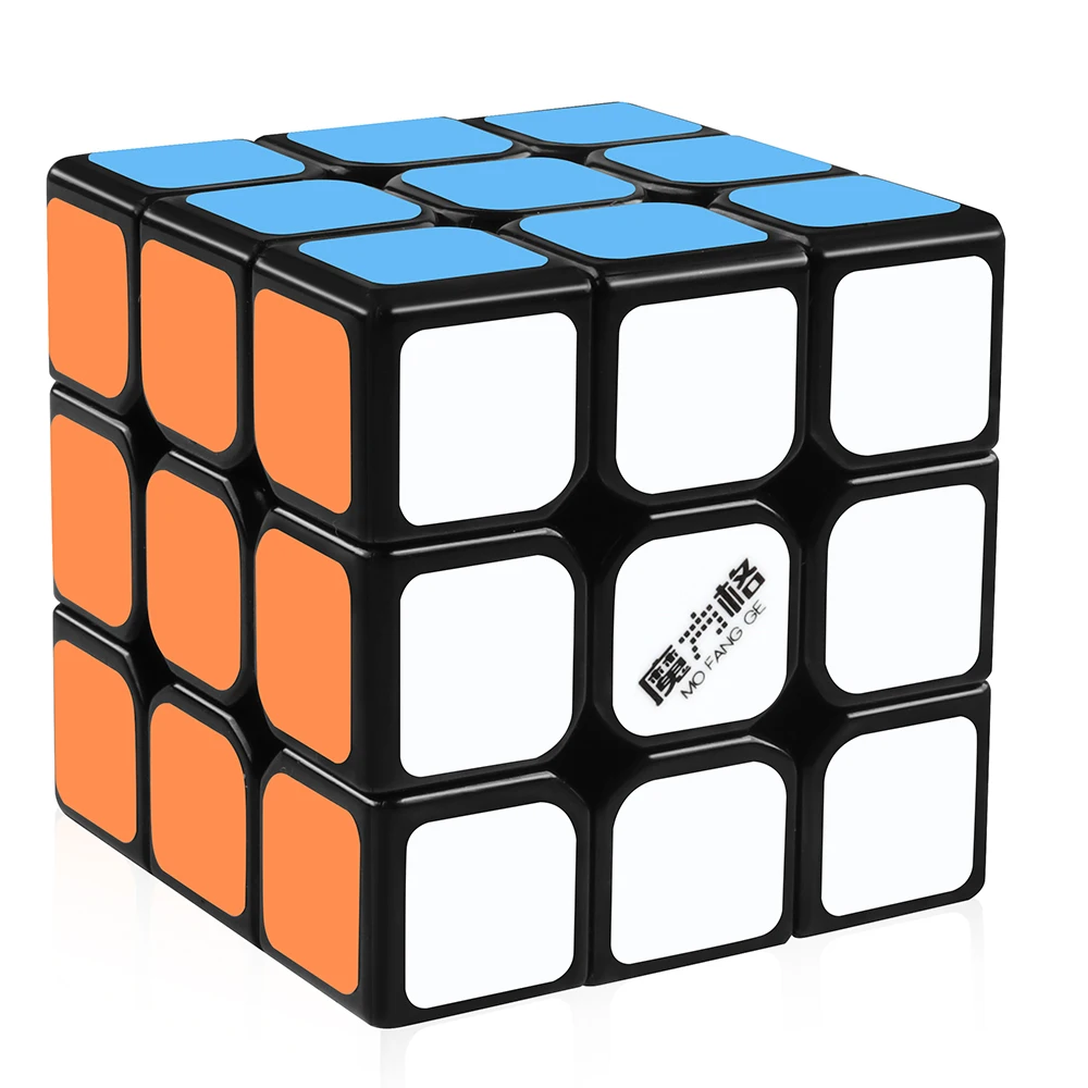 D FantiX Qiyi Thunderclap 3x3 скоростной куб Гладкий qiyi 3x3x3 магический 57 мм (черный) Обучающие